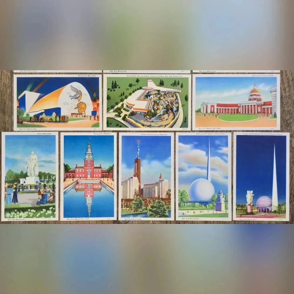 25 Pc. 1939 New York World's Fair Exposition Postcards MINT